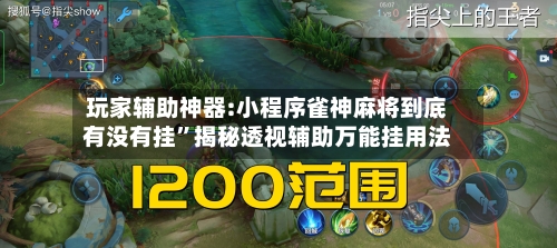 玩家辅助神器:小程序雀神麻将到底有没有挂”揭秘透视辅助万能挂用法-第2张图片
