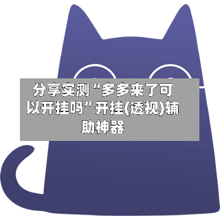 分享实测“多多来了可以开挂吗	”开挂(透视)辅助神器-第2张图片