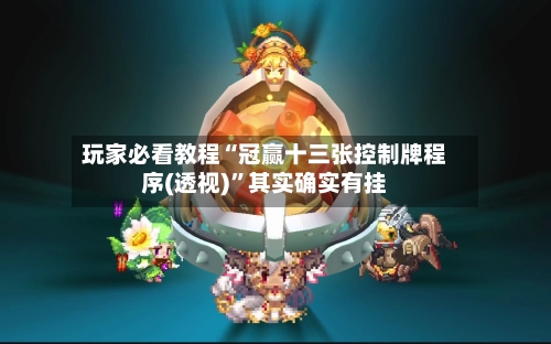 玩家必看教程“冠赢十三张控制牌程序(透视)”其实确实有挂-第3张图片