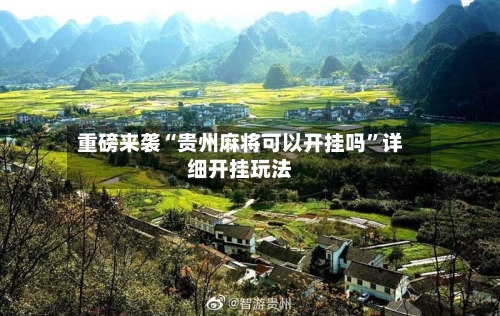 重磅来袭“贵州麻将可以开挂吗	”详细开挂玩法-第3张图片