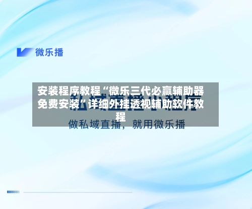 安装程序教程“微乐三代必赢辅助器免费安装”详细外挂透视辅助软件教程-第2张图片