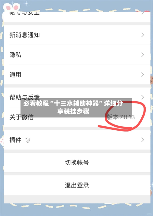 必看教程“十三水辅助神器	”详细分享装挂步骤-第2张图片