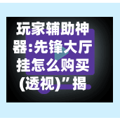 玩家辅助神器:先锋大厅挂怎么购买(透视)”揭秘透视辅助万能挂用法-第3张图片