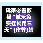 玩家必看教程“微乐免费挂试用三天”(作弊)辅助透视教程-第3张图片