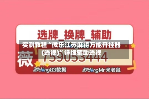 实测教程“微乐江苏麻将万能开挂器(透视)”详细辅助透视-第2张图片