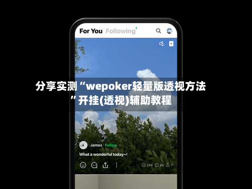 分享实测“wepoker轻量版透视方法”开挂(透视)辅助教程