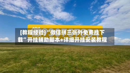 [教程经验]“微信拼三张外免费挂下载”开挂辅助脚本+详细开挂安装教程-第3张图片