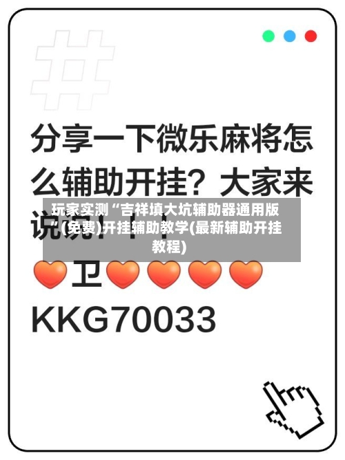 玩家实测“吉祥填大坑辅助器通用版”(免费)开挂辅助教学(最新辅助开挂教程)-第2张图片