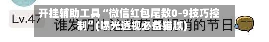 开挂辅助工具“微信红包尾数0-9技巧控制”(曝光透视必备猫腻)-第2张图片