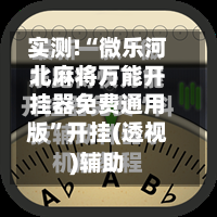 实测!“微乐河北麻将万能开挂器免费通用版	”开挂(透视)辅助-第3张图片