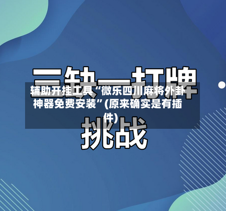 辅助开挂工具“微乐四川麻将外卦神器免费安装”(原来确实是有插件)