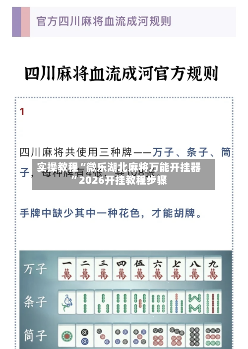 实操教程“微乐湖北麻将万能开挂器”2026开挂教程步骤