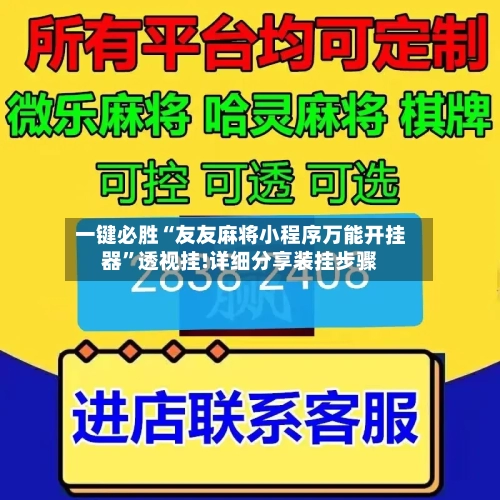 一键必胜“友友麻将小程序万能开挂器”透视挂!详细分享装挂步骤-第3张图片
