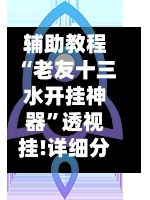 辅助教程“老友十三水开挂神器”透视挂!详细分享装挂步骤