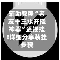 辅助教程“老友十三水开挂神器	”透视挂!详细分享装挂步骤-第2张图片