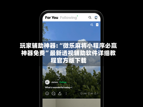 玩家辅助神器:“微乐麻将小程序必赢神器免费”最新透视辅助软件详细教程官方版下载