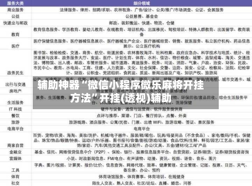辅助神器“微信小程序微乐麻将开挂方法”开挂(透视)辅助