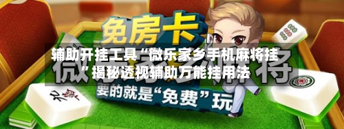 辅助开挂工具“微乐家乡手机麻将挂”揭秘透视辅助万能挂用法-第3张图片