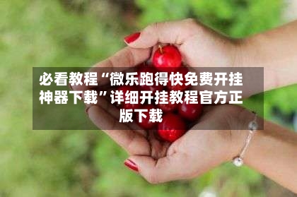 必看教程“微乐跑得快免费开挂神器下载”详细开挂教程官方正版下载