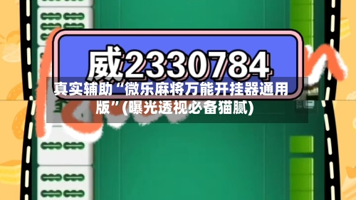 真实辅助“微乐麻将万能开挂器通用版	”(曝光透视必备猫腻)-第2张图片