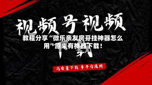 教程分享“微乐亲友房开挂神器怎么用”原来有神器下载！-第2张图片