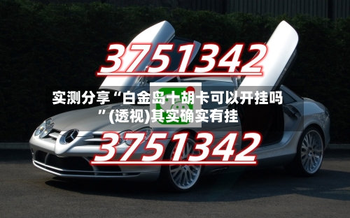实测分享“白金岛十胡卡可以开挂吗”(透视)其实确实有挂-第2张图片