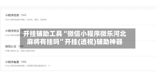 开挂辅助工具“微信小程序微乐河北麻将有挂吗”开挂(透视)辅助神器-第3张图片