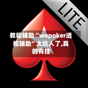 教程辅助“wepoker透视辅助”太坑人了,真的有挂