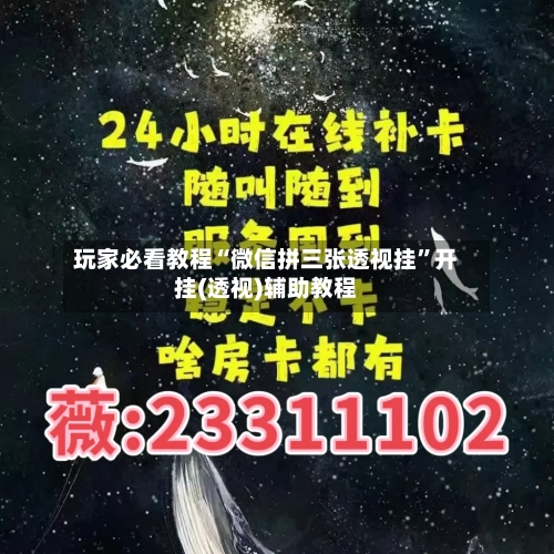 玩家必看教程“微信拼三张透视挂”开挂(透视)辅助教程-第3张图片