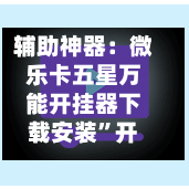 辅助神器：微乐卡五星万能开挂器下载安装”开挂(透视)辅助神器-第2张图片