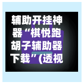 辅助开挂神器“棋悦跑胡子辅助器下载”(透视)开挂辅助脚本+详细开挂安装教程