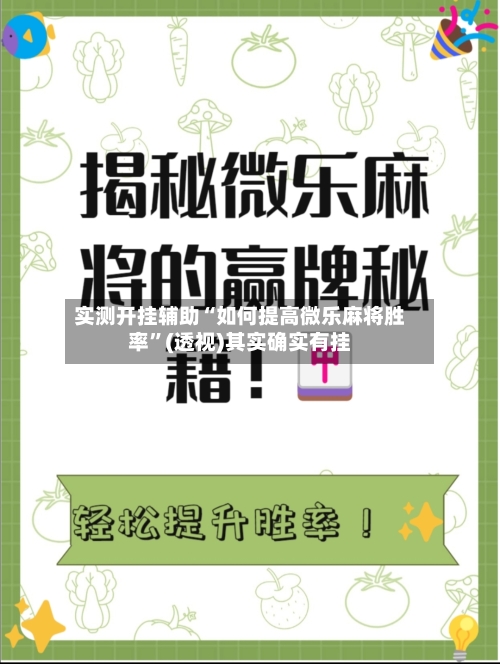 实测开挂辅助“如何提高微乐麻将胜率”(透视)其实确实有挂