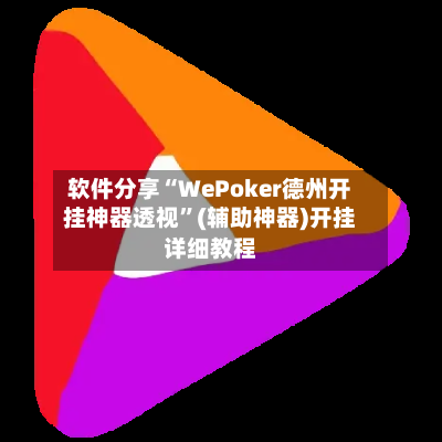 软件分享“WePoker德州开挂神器透视”(辅助神器)开挂详细教程-第3张图片