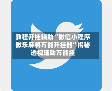 教程开挂辅助“微信小程序微乐麻将万能开挂器”揭秘透视辅助万能挂-第3张图片
