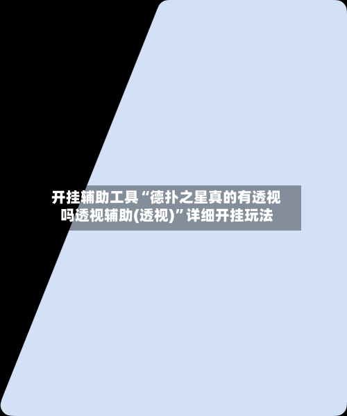 开挂辅助工具“德扑之星真的有透视吗透视辅助(透视)”详细开挂玩法