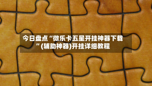 今日盘点“微乐卡五星开挂神器下载”(辅助神器)开挂详细教程