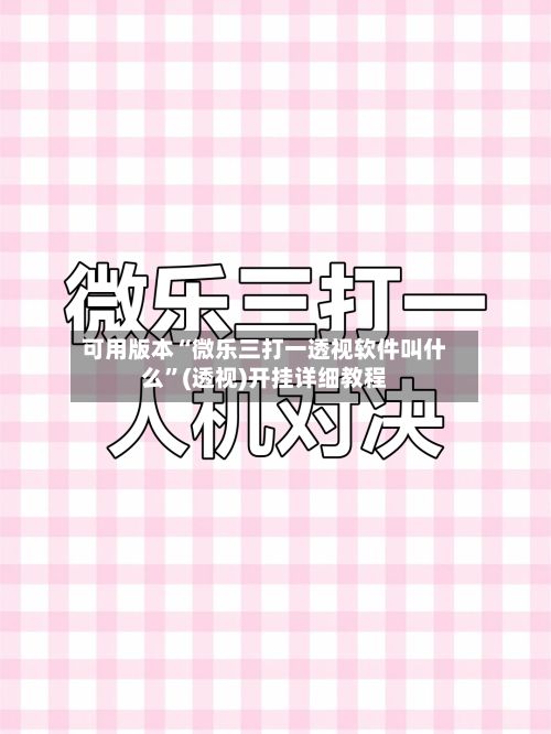 可用版本“微乐三打一透视软件叫什么”(透视)开挂详细教程-第3张图片