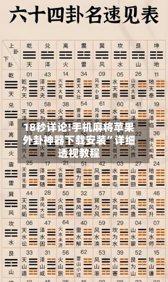 18秒详论!手机麻将苹果外卦神器下载安装”详细透视教程-第2张图片