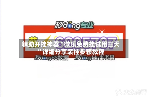 辅助开挂神器“微乐免费挂试用三天”详细分享装挂步骤教程-第3张图片
