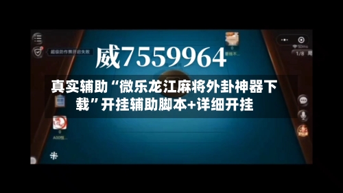 真实辅助“微乐龙江麻将外卦神器下载”开挂辅助脚本+详细开挂-第2张图片