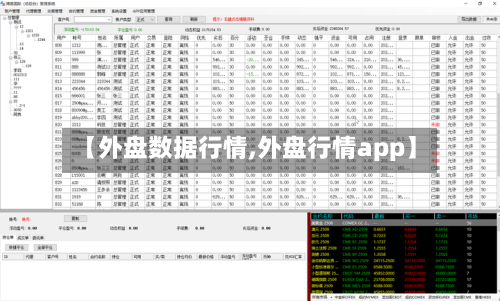 【外盘数据行情,外盘行情app】
