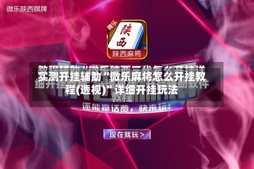 实测开挂辅助“微乐麻将怎么开挂教程(透视)	”详细开挂玩法-第2张图片