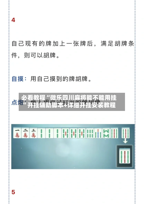 必看教程“微乐四川麻将能不能用挂”开挂辅助脚本+详细开挂安装教程