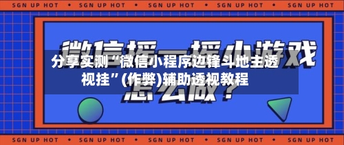 分享实测“微信小程序边锋斗地主透视挂”(作弊)辅助透视教程-第3张图片
