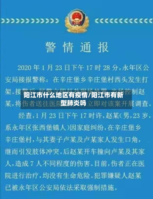阳江市什么地区有疫情/阳江市有新型肺炎吗