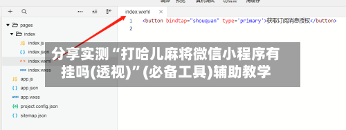 分享实测“打哈儿麻将微信小程序有挂吗(透视)”(必备工具)辅助教学-第3张图片