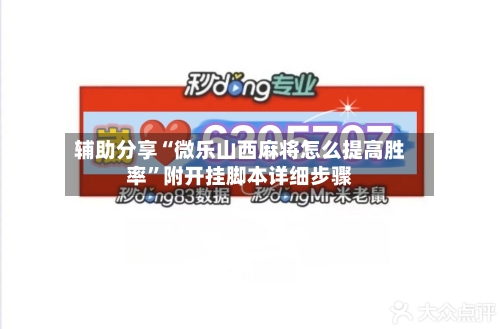 辅助分享“微乐山西麻将怎么提高胜率”附开挂脚本详细步骤-第2张图片