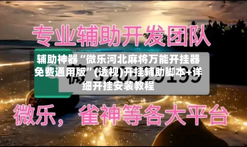 辅助神器“微乐河北麻将万能开挂器免费通用版”(透视)开挂辅助脚本+详细开挂安装教程-第3张图片