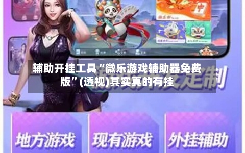 辅助开挂工具“微乐游戏辅助器免费版”(透视)其实真的有挂-第2张图片