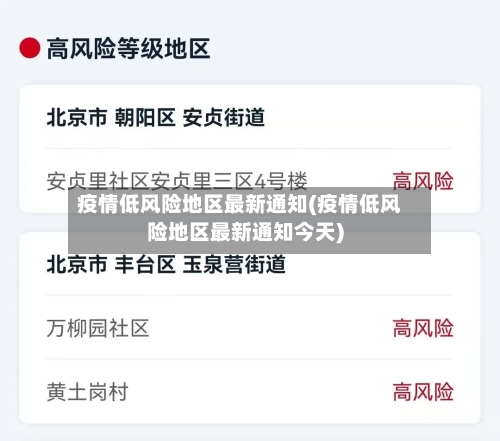 疫情低风险地区最新通知(疫情低风险地区最新通知今天)-第2张图片